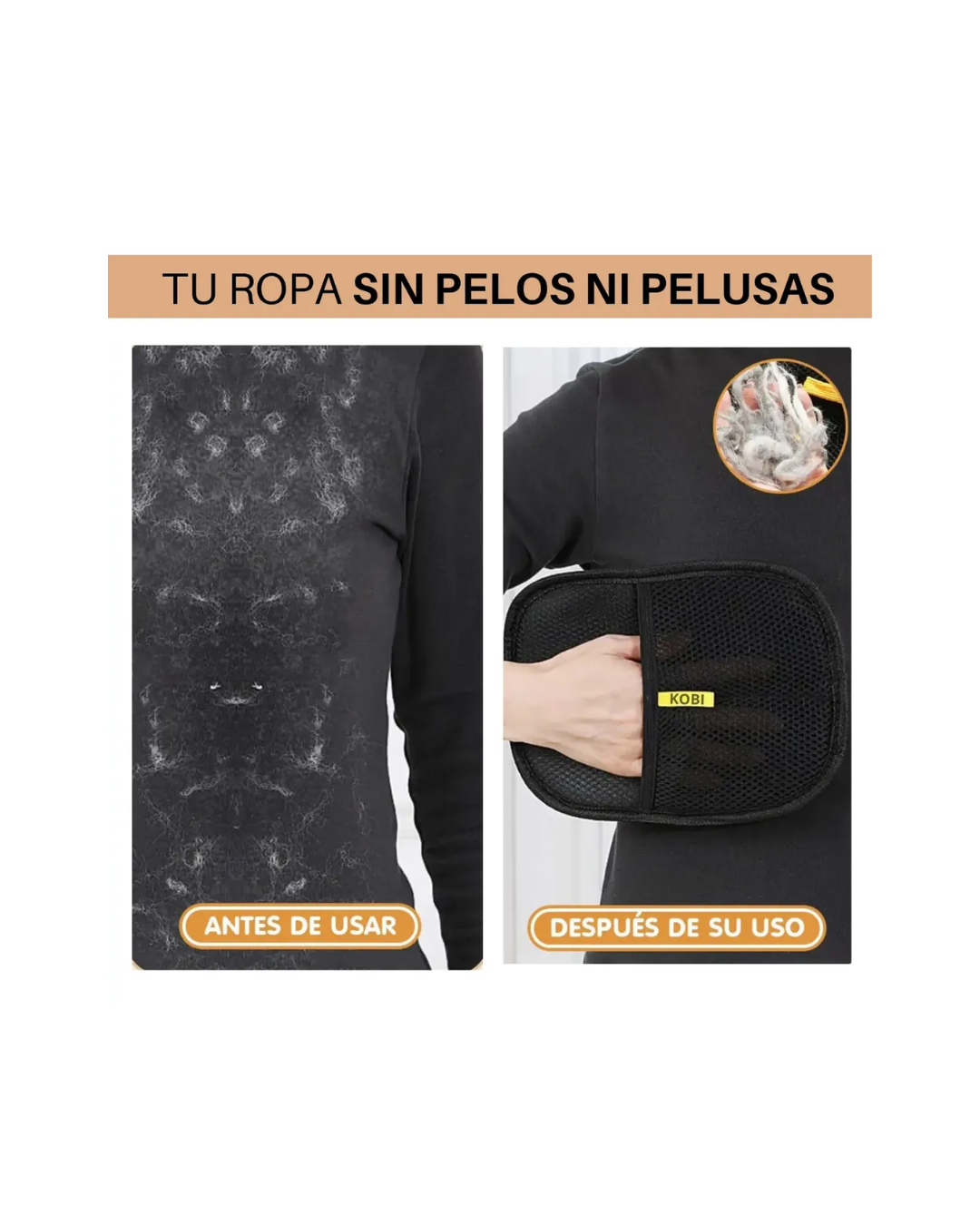 Guante quita pelos de mascotas